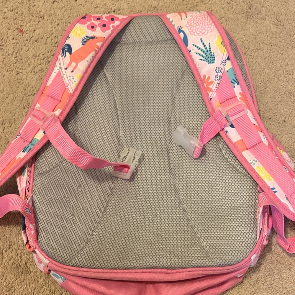 Pottery Barn Kids Floral Backpack - Pink and Blue - Picture 2 of 4